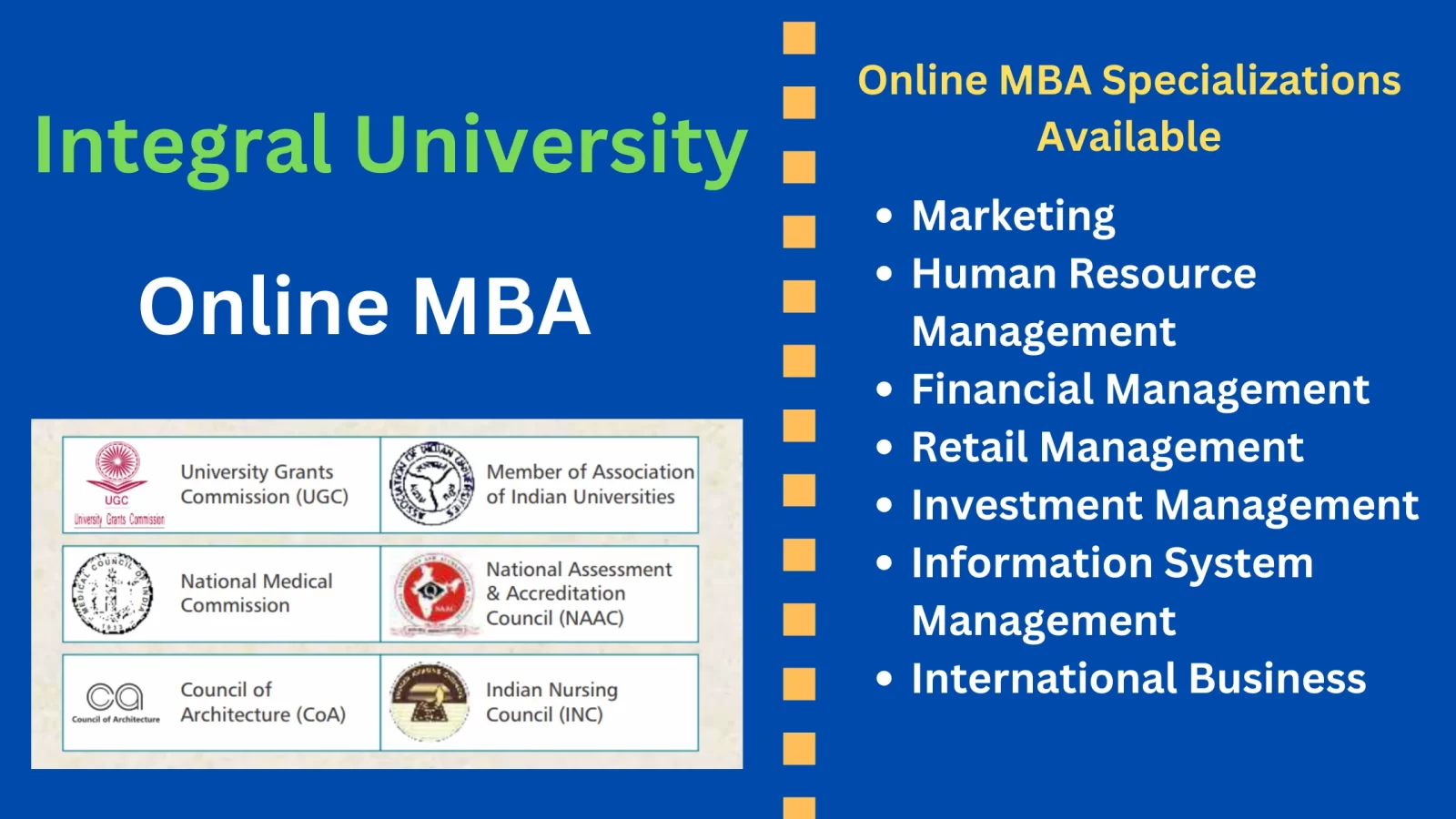 Integral University Online MBA