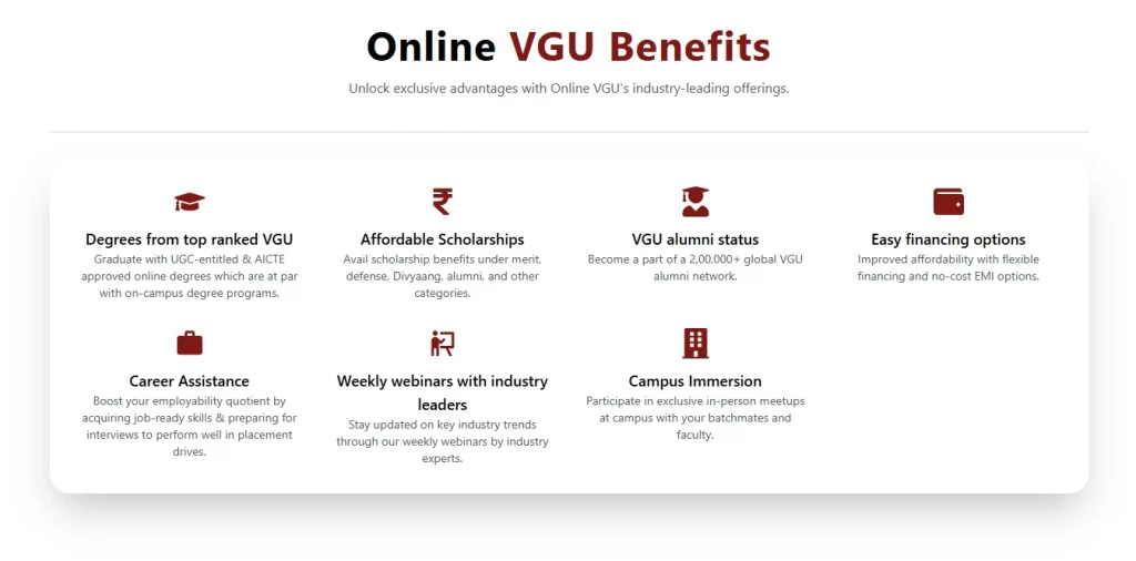 VGU Online Benifits