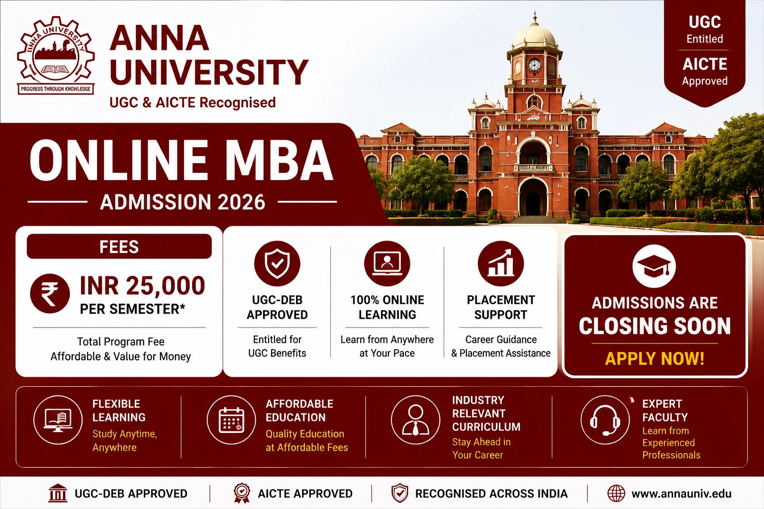 Anna University Online MBA Admission 2026