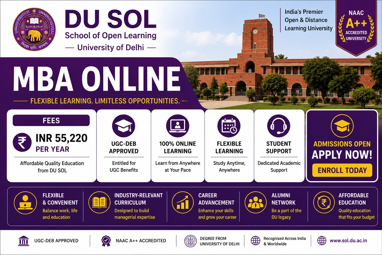 DU SOL MBA Online Admission 2026