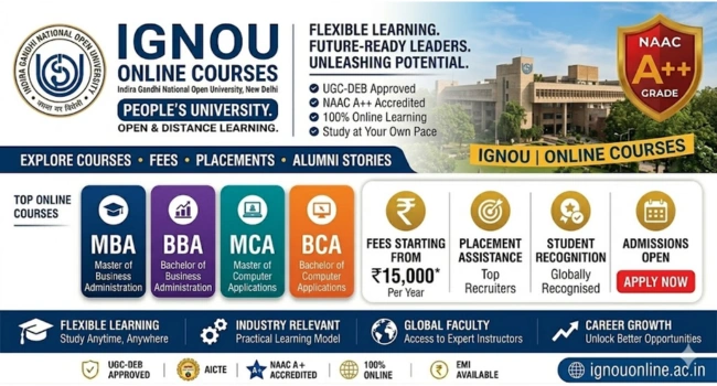 IGNOU Online Courses and Fees