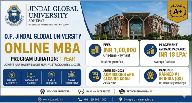 OP Jindal Global University Online MBA