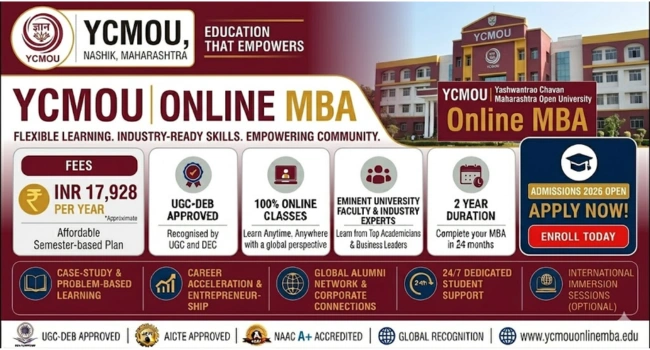 YCMOU Online MBA Admission 2026