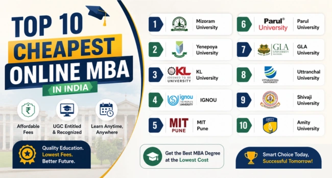 Cheapest Online MBA in India 2026