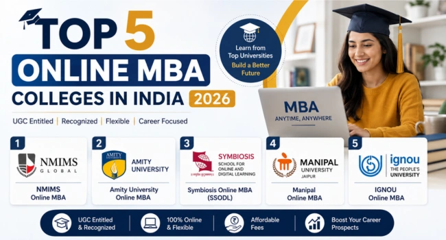 Top 5 Online MBA Colleges in India 2026